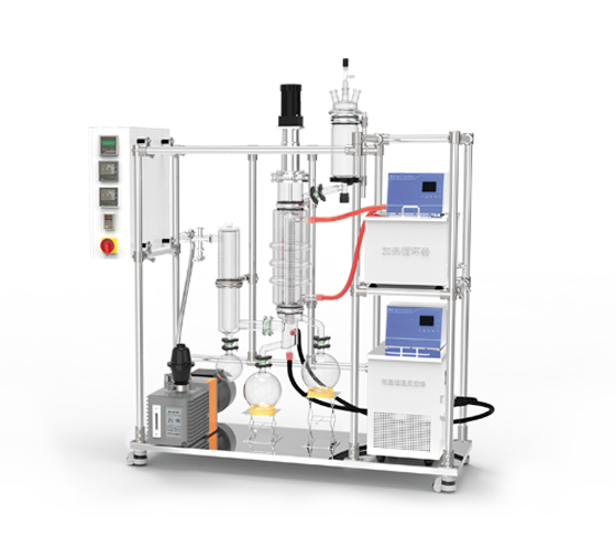 Wiped film glass molecular distillation system-model C